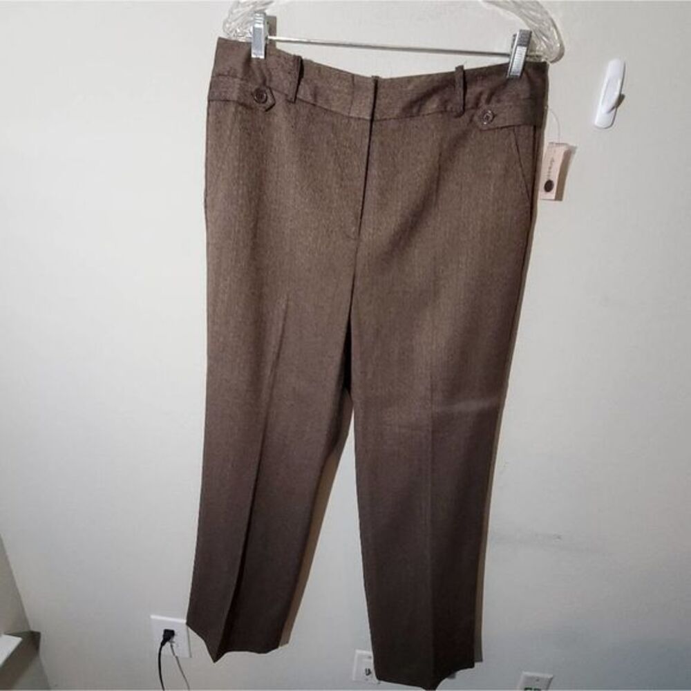 Dressbarn brown high rise wide leg pants plus 14